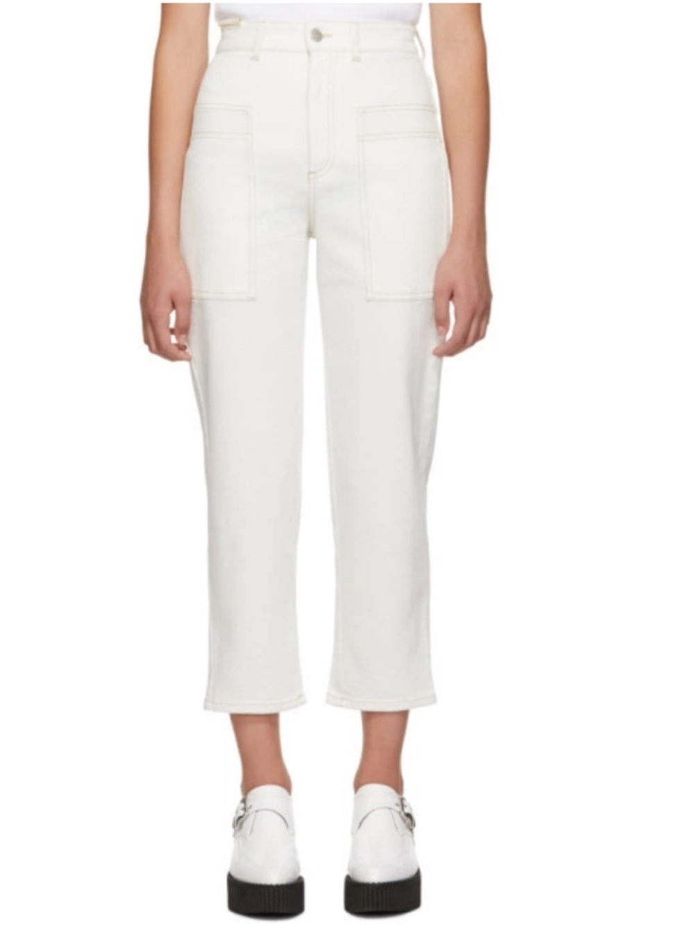 Stella McCartney White Cropped Jeans Size 30